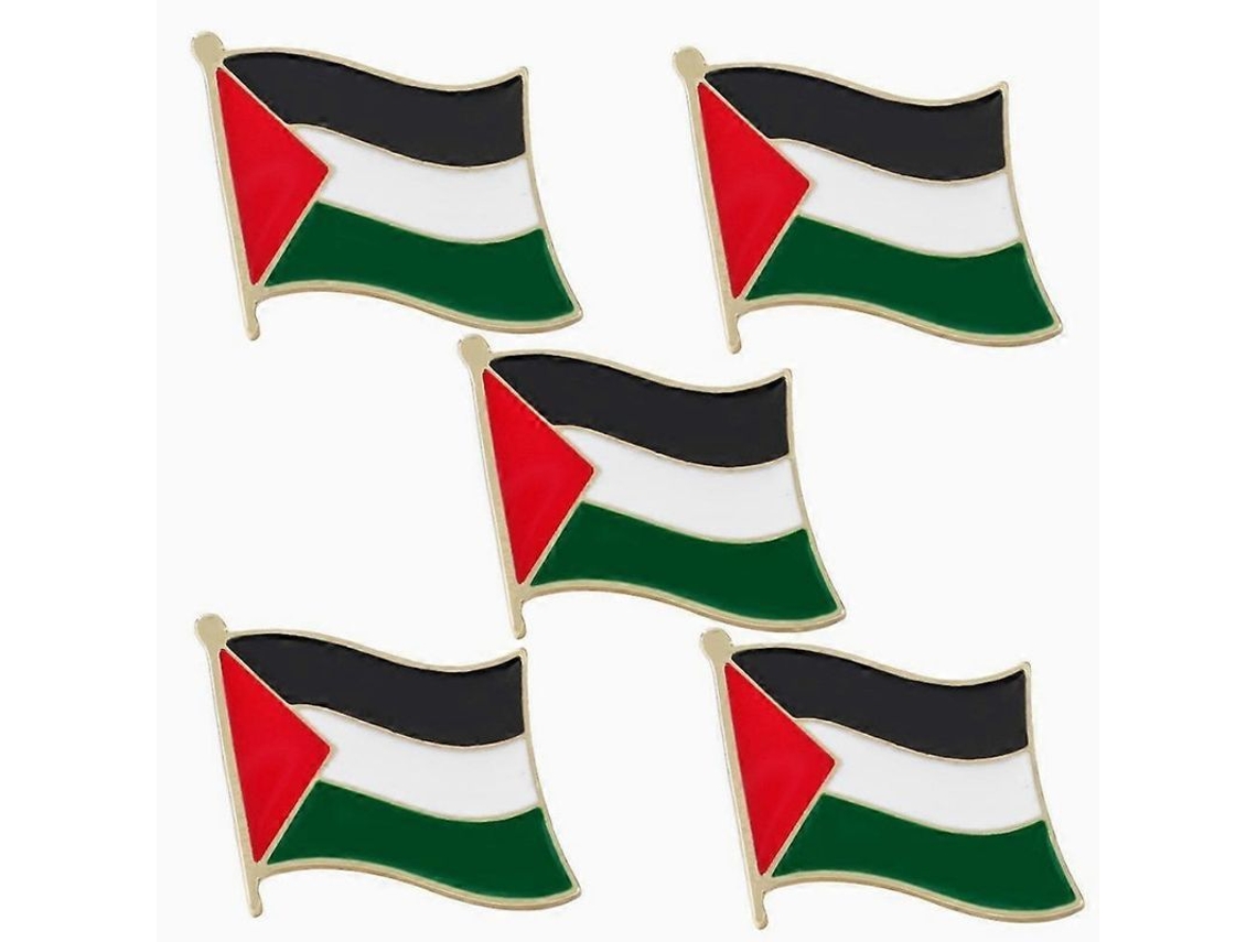 10pcs Broche Emblema Nacional Palestina Bandera Mapa Insignia Pin Chapas De Aleación 2.3x2.2cm 5 Unidades