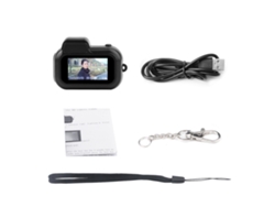 Minicámara Deportiva Portátil (negra, 8 Gb) Con Pantalla De 1080p