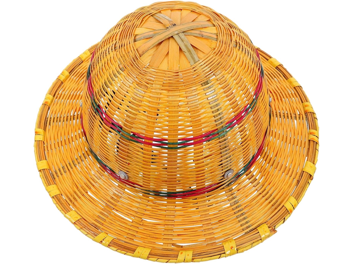 Sombrero De Sol De Bambú Tejido Con Ala Ancha