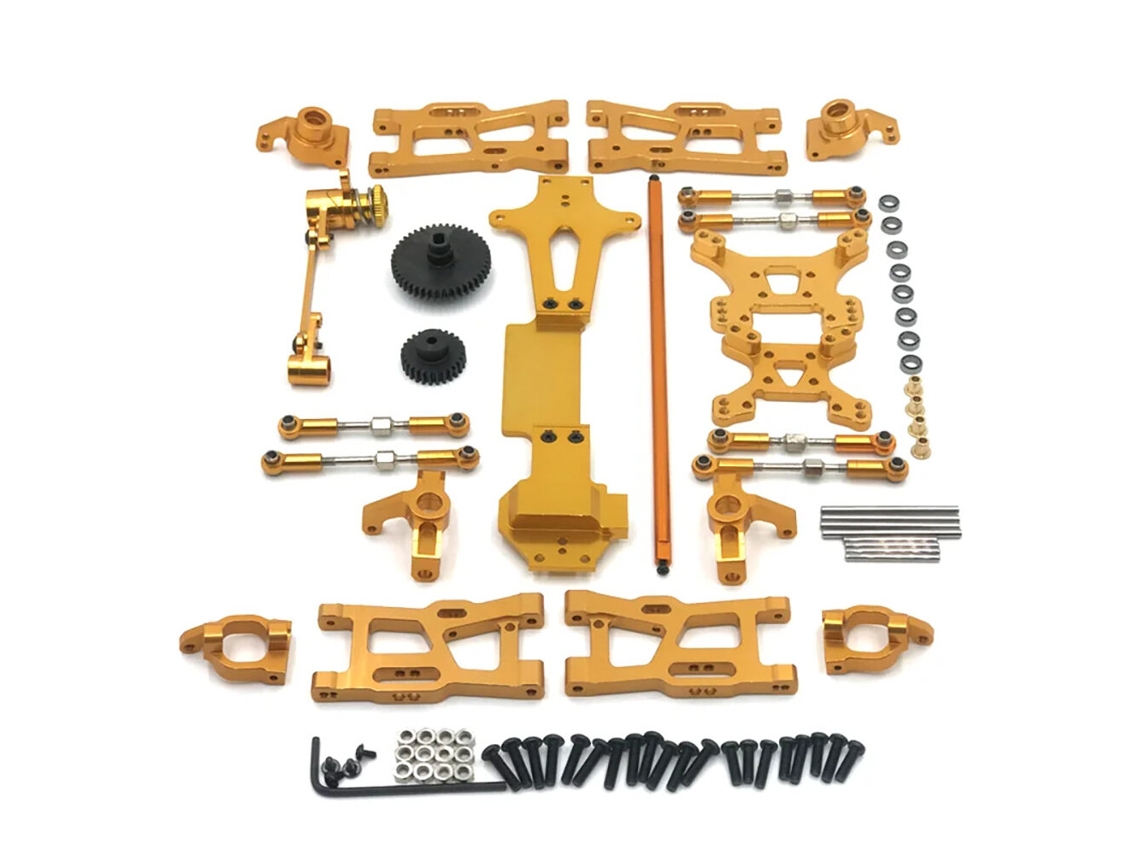 Azulactualización Asiento C Metal Copa Dirección Brazo Oscilante Eje Transmisión Central Wltoys 1/14 144010 144001 144002 Repuestos Rc