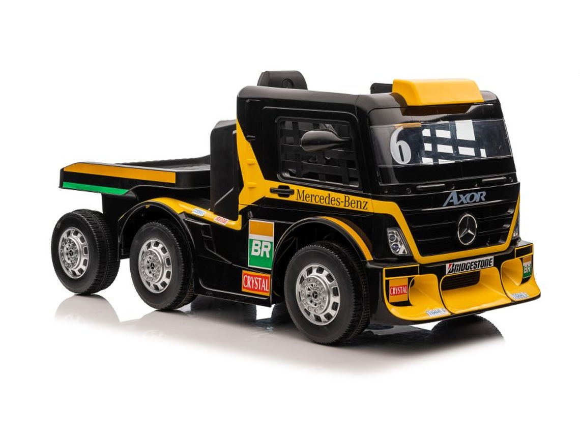 Semirremolque de batería Mercedes Xmx622b, amarillo, pantalla LCD B.active