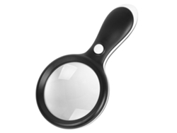 Lupa De Mano Iluminada 10x Con Lentes Led Cálidas Y Frías, 88 Mm De Diámetro Para Lectura.