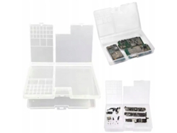 Organizador doble de plástico 180 x 115 x 35 mm – Almacenamiento eficiente | Material PP | Componentes electrónicos