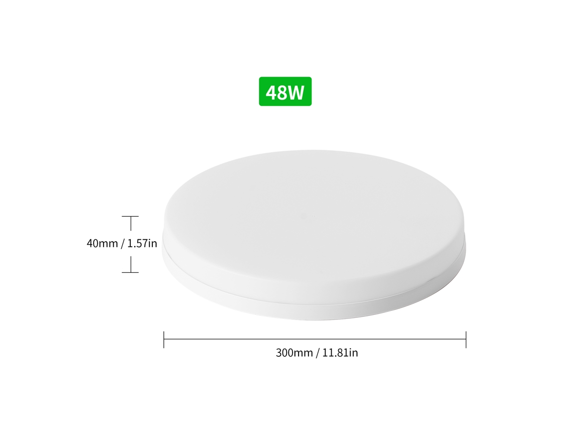 2026-lámpara De Techo Led Neoglint 48w Empotrada Redonda Luz Blanca 6500-7000k Para Cocina Dormitorio Pasillo