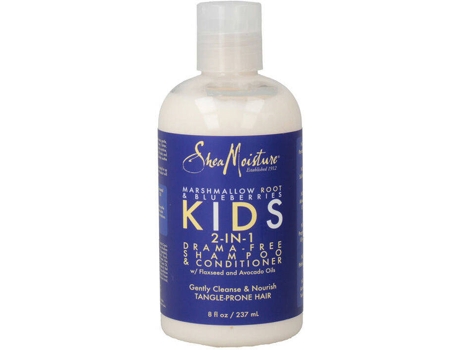 Champú Líquido SHEA MOISTURE Marshmallow Root & Blueberries Kids 2-In-1 Drama-Free (237 ml)