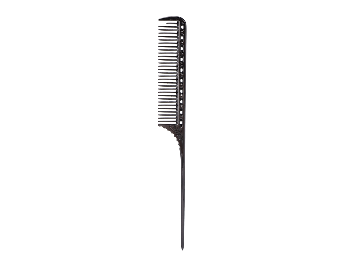 Peineta Profesional Con Cola De Rata Para Salones De Belleza Y Barberías, De Aluminio Negro.