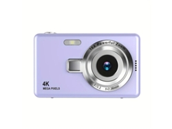 Cámara digital de mano Bestvite 4K HD con enfoque automático y luz prediseñada (roja)