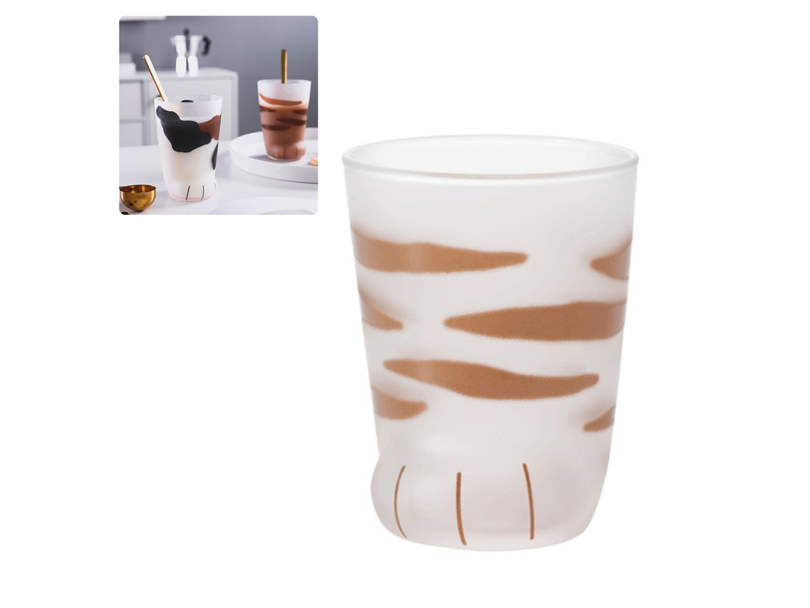 Taza De Cristal Con Forma De Garra De Gato De 300 Ml Para Café, Leche, Bebidas Frías Y Calientes - Regalo