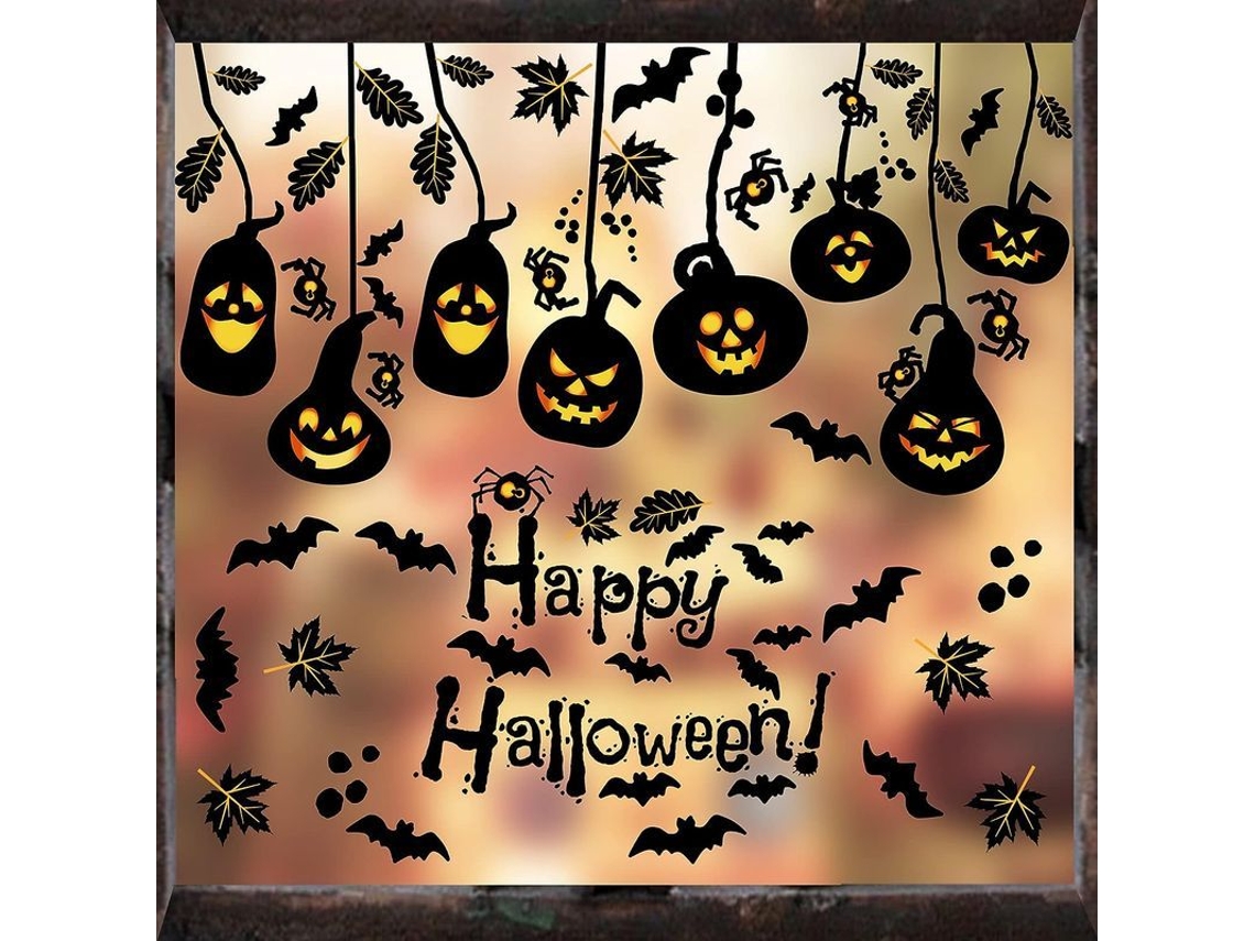 2026-calcomanías De Ventana Removibles Calabaza Negra Para Decoración De Halloween Y Fiestas