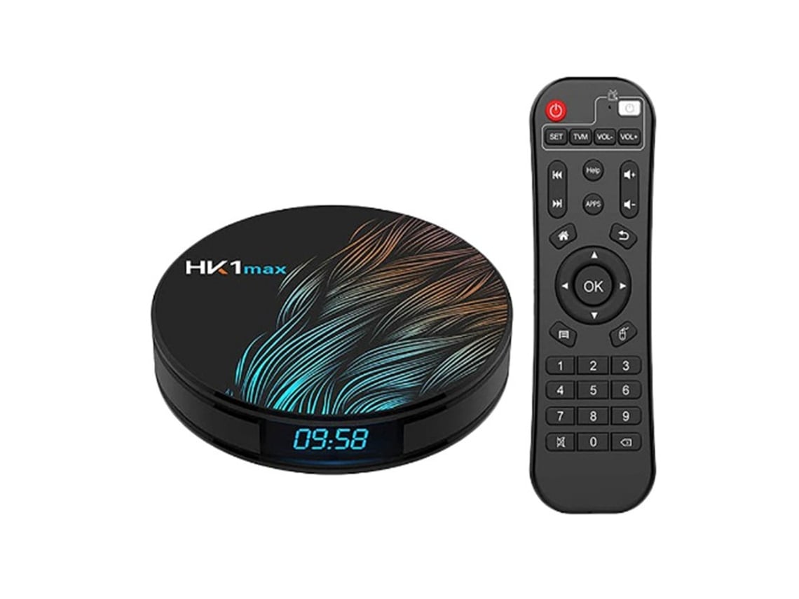 Box Smart Tv HK1 Max Android 9.0 4GB 128GB 64GB 32GB Rockchip 4K Wifi Netflix Android TV Set black_4GB + 32GB con teclado i8