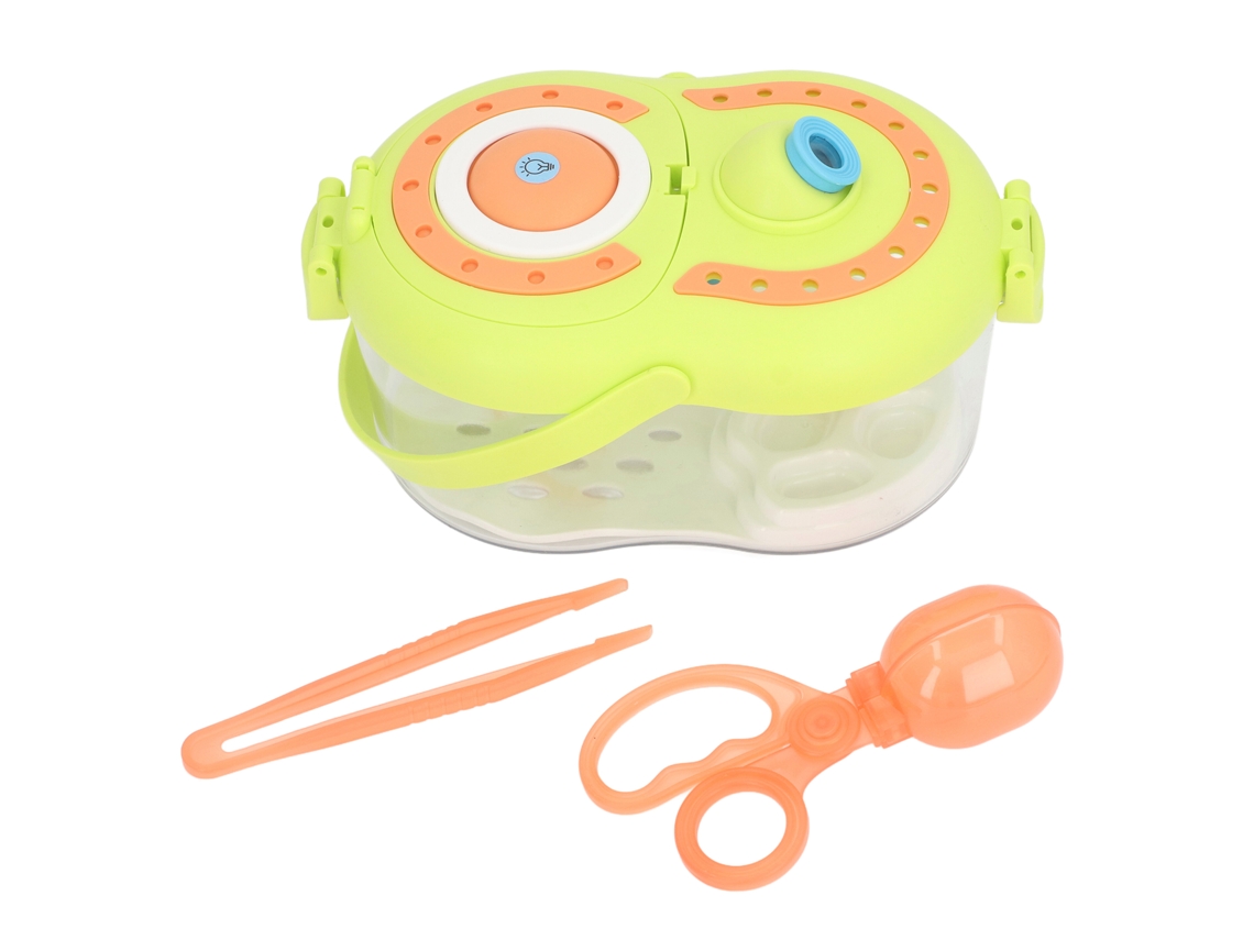 Caja Portátil De Observación De Insectos Con Lupa Y Luz Led Para Niños Y Niñas.
