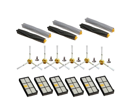 24 piezas de repuesto para Irobot Roomba 800 Series 860 870 980 rueda de aspiradora cepillo lateral de rodillo principal accesorios de filtro Hepa