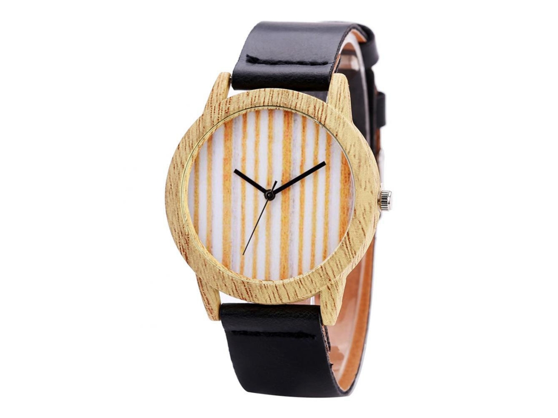 Reloj De Pulsera Para Mujer Con Movimiento De Cuarzo Moda Elegante Redondo Analógico Negro