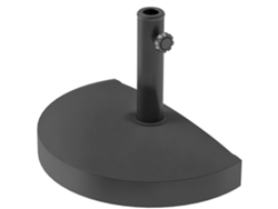 Base de resina, 9 kg, para mástiles de 32/38/48 mm, soporte para sombrilla, 49x31x33 cm, negro.