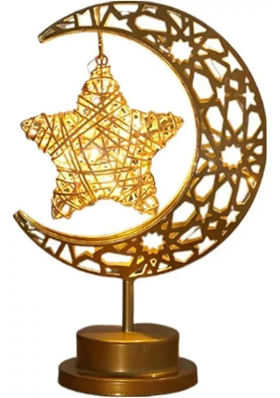 Nueva luz LED de luna de hierro con forma de estrella para decoración del hogar, vayotoy