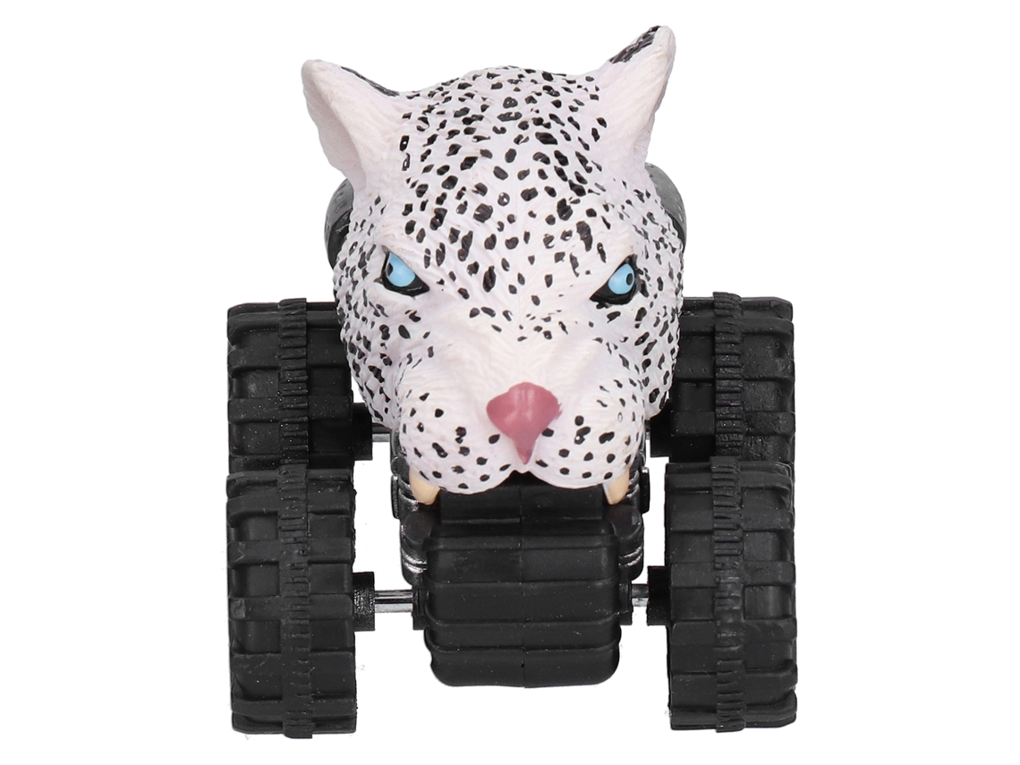 2026-juguete De Coche Modelo De Animal De Niños Coche De Tracción Hacia Atrás Cuatro Ruedas Vehículo Educativo Leopardo De La Nieve