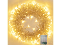 (luz Cálida 1m 10 Cuentas Led) Cadena De Luces Led, Alimentada Por Batería, Resistente Al Agua.