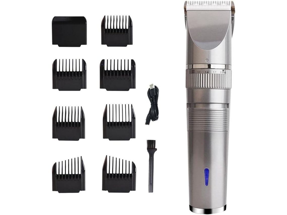 1 Juego De Cortapelos Para Hombre Recargables Por Usb Con Cuchillas De Cerámica, Abs + Pc