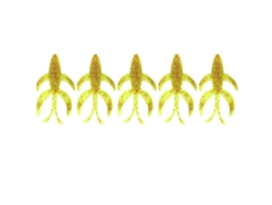 2026rebe-5pcs Cebo Suave De Pesca Camarón Artificial Para Agua Dulce Y Salada Color Verde-amarillo