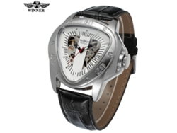Reloj Mecánico Automático Para Hombre Con Diseño Triangular Esqueletizado (blanco)