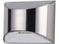 Lámpara Solar De Exterior De Acero Inoxidable Plateado, Aplique De Pared Led
