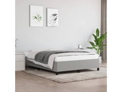 Cama Sin Colchón Tela Gris Claro 140x190 Cm