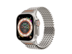 XIAOMOYU Correa larga magnética de titanio tipo esqueleto de acero inoxidable para Apple Watch de 46/49/45/44 mm