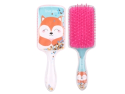 Pente de secagem de cabelo infantil com strass e massageador capilar, modelo 2026, com ferramenta Penteado azul.
