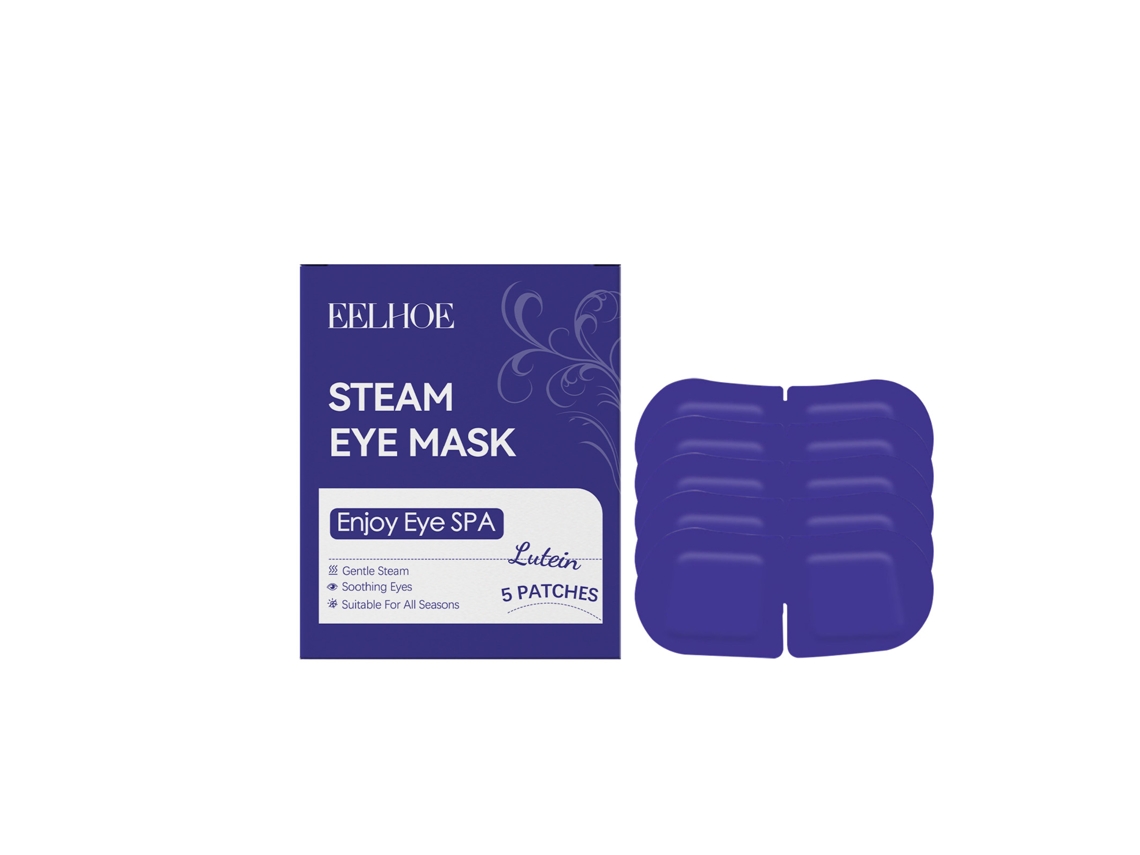 Mascarilla ocular de vapor con luteína para el cuidado de los ojos.