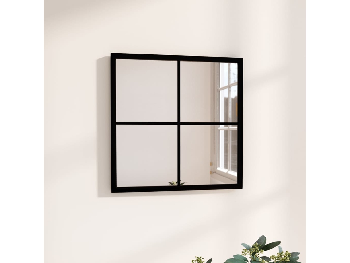 Espejo de pared 40x40 cm metal negro Lovely Home