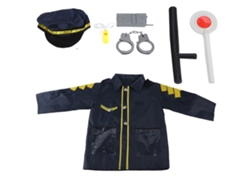 Mali traje de Policial para Crianças Role Play Conjunto de Roupa Officer Dress Up Performance