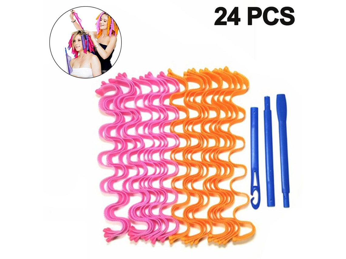 Rollos Espirales de Cabello Suaves, 10 Unidades, 24 cm