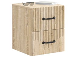 Maison Exclusive - Mesita De Noche De Pared 2 Pcs Roble Sonoma 34,5 X 33 X 40 Cm