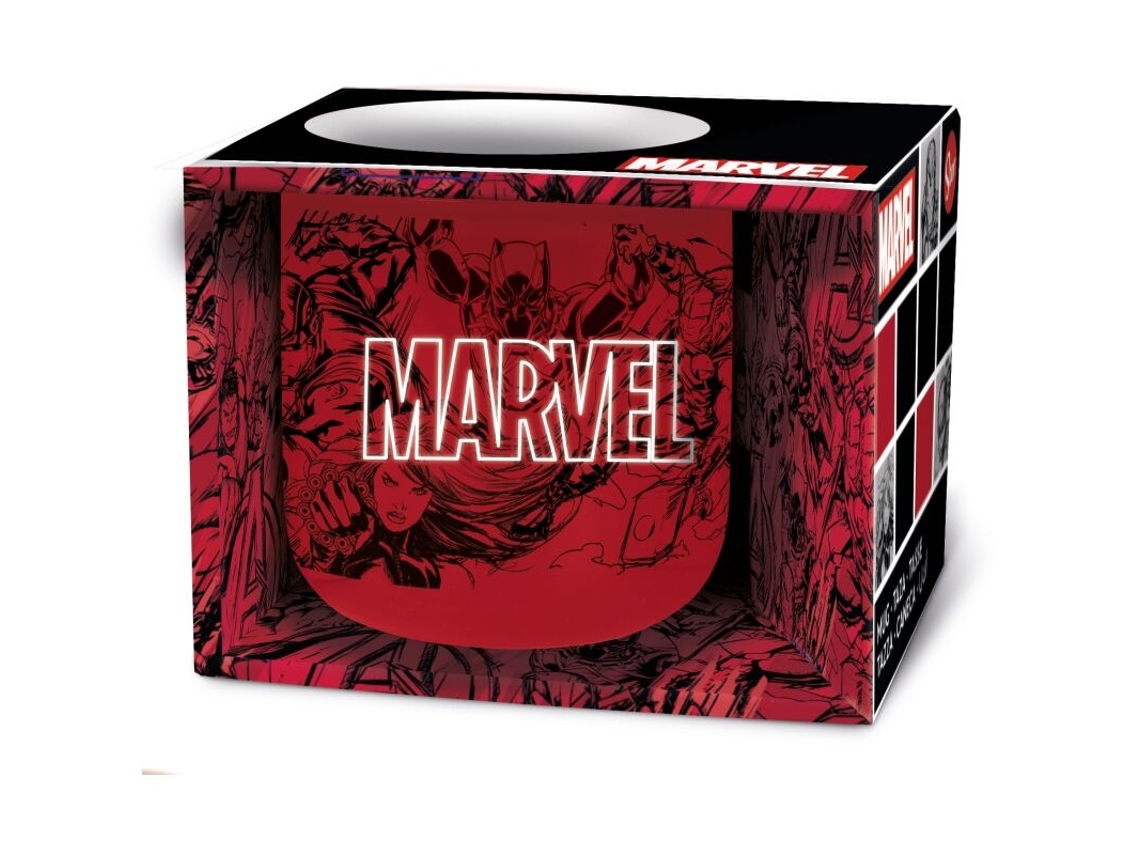 Vaso de comida con ilustración de cómic de Marvel, 400 ml, B.active (rojo)