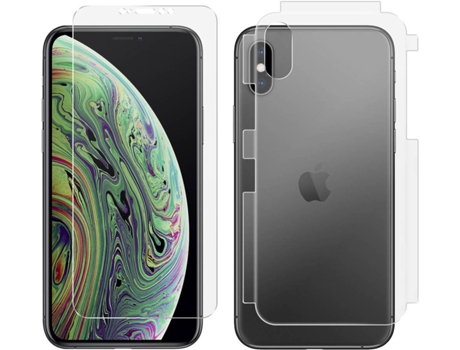 Protector iPhone X « XS AVIZAR Flexible y Antibacterias Transparente