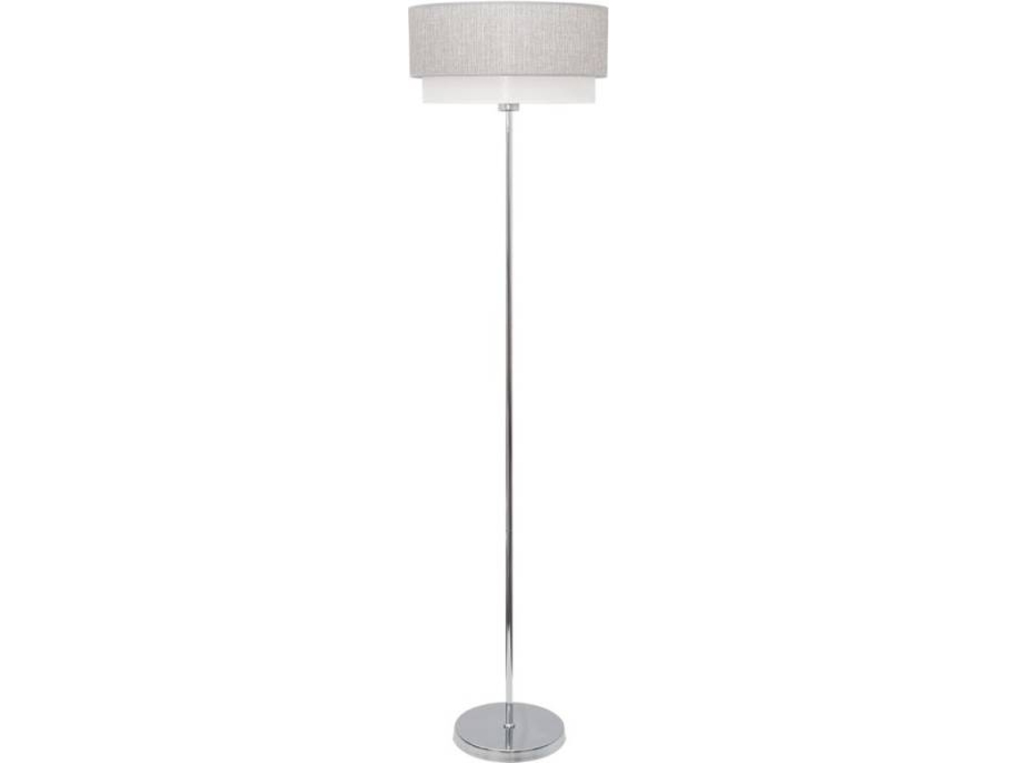 Lámpara de Pie FABRILAMP Kenya (Gris - E27 - Máx. 60W - Tela)