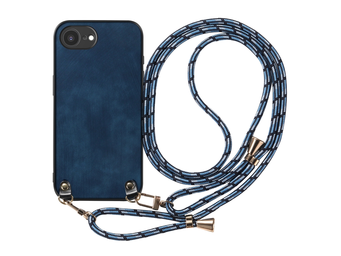 Avizar Funda Para Iphone 16e Con Cordón Desmontable Azul Oscuro