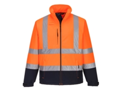 Chaqueta Softshell De Alta Visibilidad Contrast - Comodidad Y Seguridad Naranja Marino / Xl