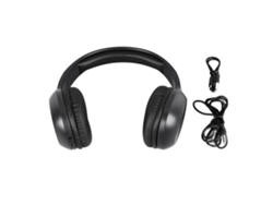 Auriculares Inalámbricos Bluetooth Supraaurales Con Graves Potentes, Reducción De Ruido Y Ajustables Para Teléfono Y Computadora, Color Negro