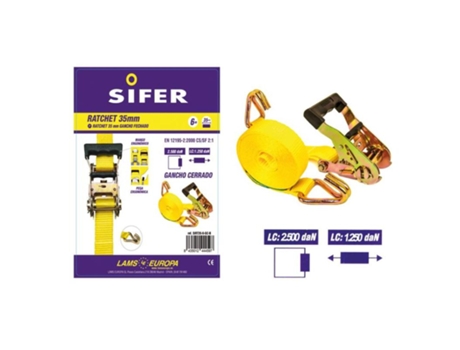 Sifer ratchet 35mm ergonomi. 5,5m+0,5m gan cerrado sirt35-6-gc-b