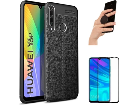 Carcasa, Protector y Popsocket Huawei Y6P Rugged Leather Negro