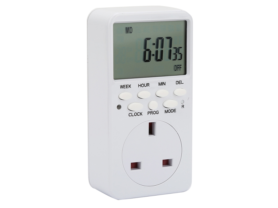 Omni-interruptor Programable Digital De 7 Días Automático Con Pantalla Y Conexión De 1m~99h99m Para Tomacorrientes