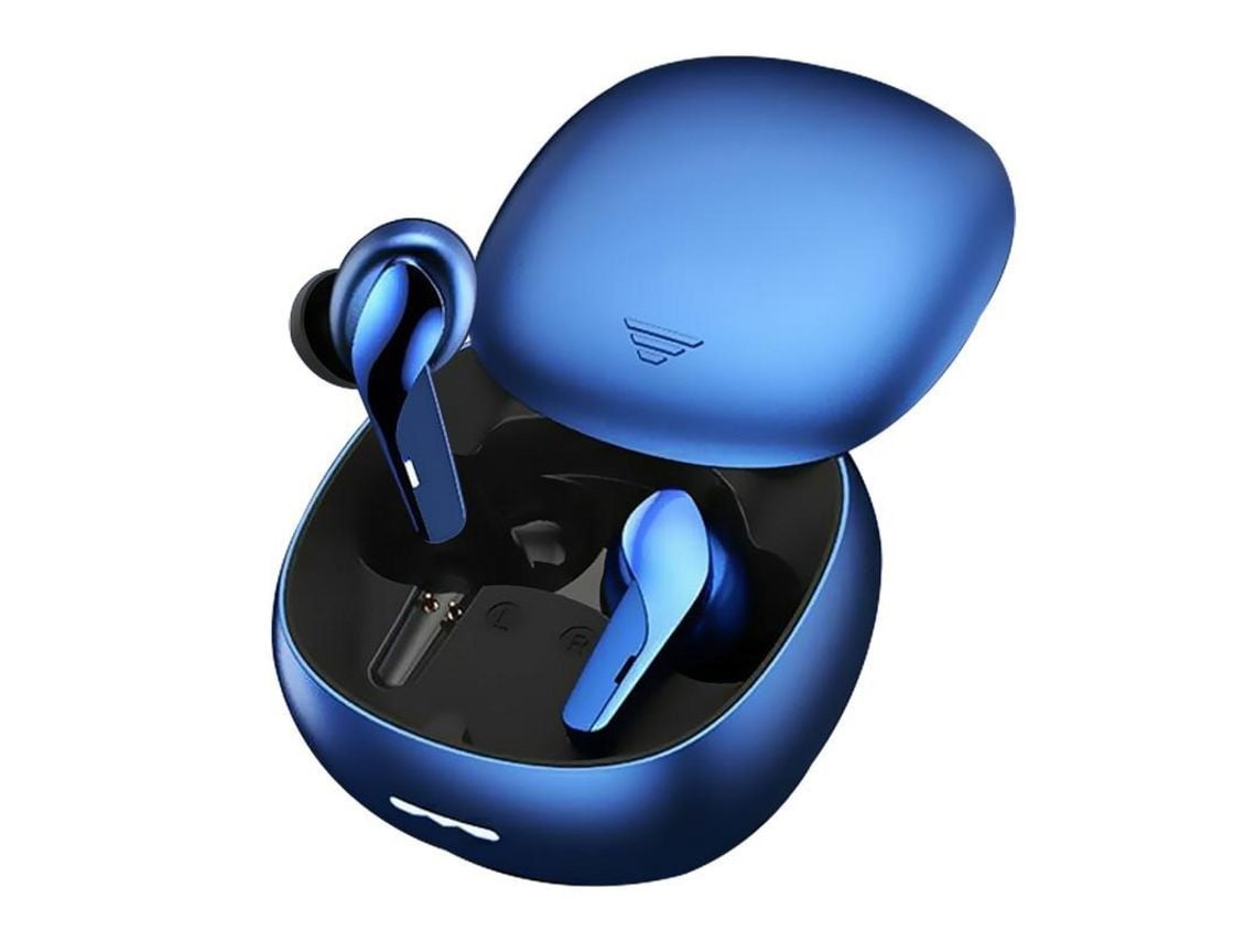 YEMAESRE Auriculares Bluetooth Azules con Reducción de Horas de Espera