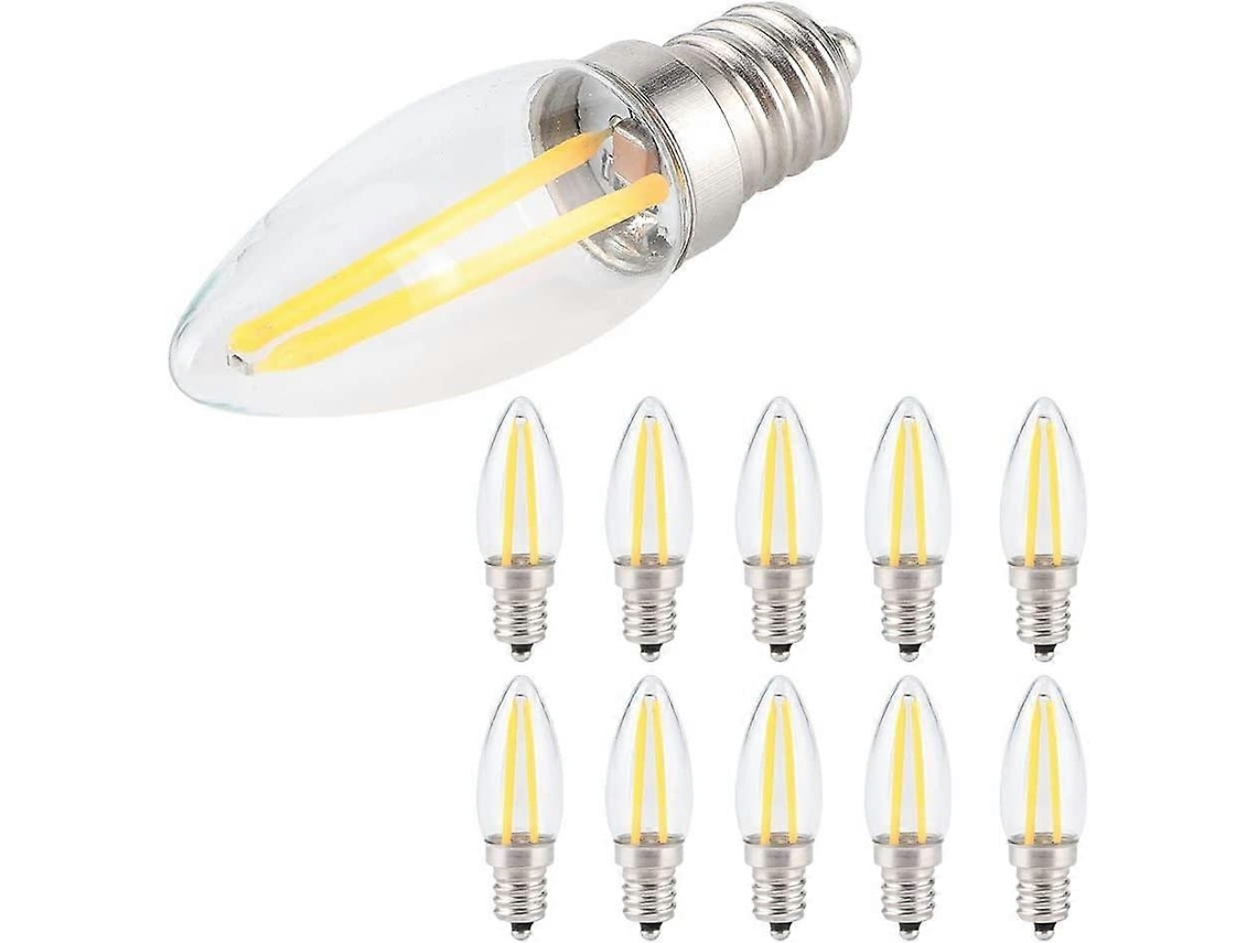 Rebe-bombilla Led E12 De Vidrio 1.5w 220v Dimmable Para Hoteles Cocinas Automóviles 10uds