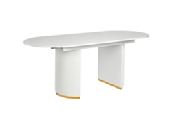 Mesa extensible Beliani Dulverton en MDF blanco 90x200x75