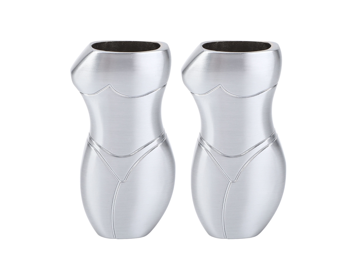 2 Fundas Para Encendedor De 7 Cm, Aleación De Aluminio, Diseño 3d, Color Gris.
