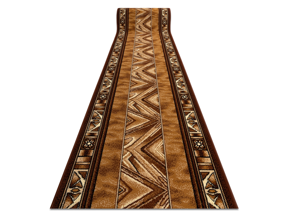 Alfombra de Pasillo Bcf Opal Dorado Oscuro 120 cm