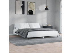 Estructura De Cama Madera De Ingeniería Blanco Brillo 200x200cm