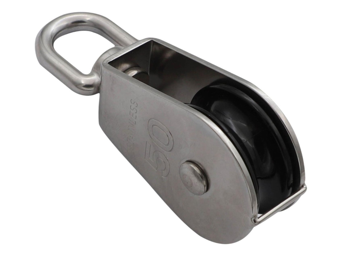 Polea Simple M50 De Acero Inoxidable Con Herrajes Para