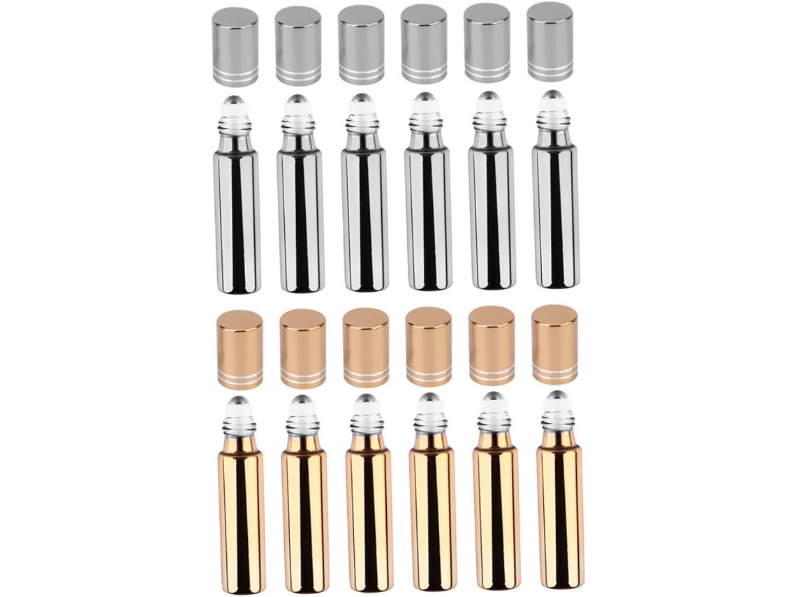 12 Botellas De Vidrio Para Bolígrafos Recargables, Ideales Para Viajes Y Manualidades.